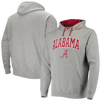 Alabama Crimson Tide Colosseum Arch & Logo 20 Pullover Hoodie Heathered Gray