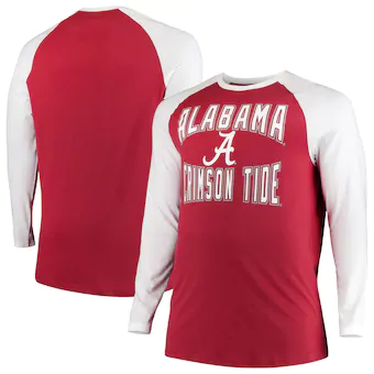 Alabama Crimson Tide T-Shirt - Colosseum - Raglan/Baseball - Long Sleeve - Crimson