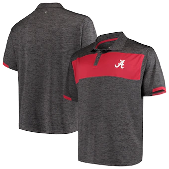 Alabama Crimson Tide Colosseum Big & Tall Nelson Polo Black