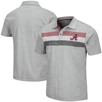 Alabama Crimson Tide Colosseum Big & Tall Stinson Polo Heathered Gray