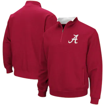 Alabama Crimson Tide Colosseum Big & Tall Tortugas Quarter Zip Jacket Crimson