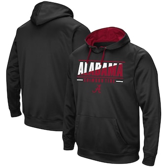 Alabama Crimson Tide Colosseum Dean Slash Stack Pullover Hoodie Black