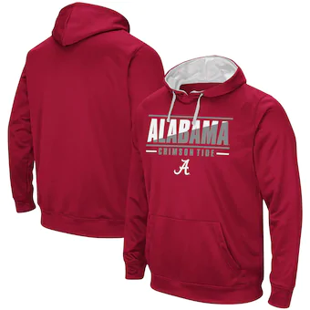 Alabama Crimson Tide Colosseum Dean Slash Stack Pullover Hoodie Crimson