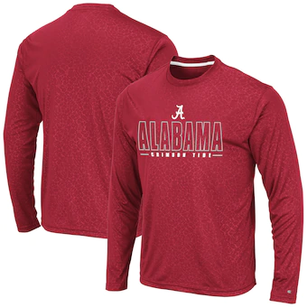 Alabama Crimson Tide Colosseum Luge Performance Long Sleeve T-Shirt Crimson
