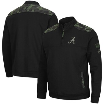 Alabama Crimson Tide Colosseum OHT Military Appreciation Commo Fleece Quarter Zip Jacket Black