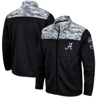 Alabama Crimson Tide Colosseum OHT Military Appreciation Fleece Full Zip Jacket Charcoal