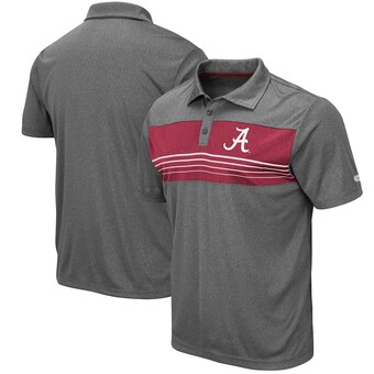 Alabama Crimson Tide Colosseum Smithers Polo Heathered Charcoal