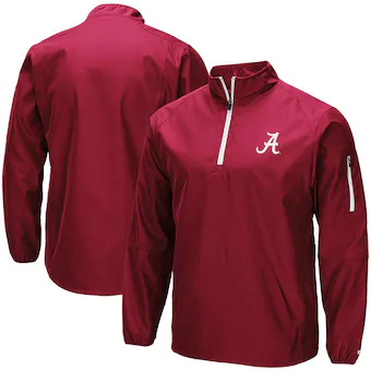 Alabama Crimson Tide Colosseum Tips Half Zip Wind Jacket Crimson