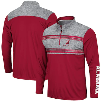 Alabama Crimson Tide Colosseum Tuxedo Night Quarter Zip Jacket Crimson