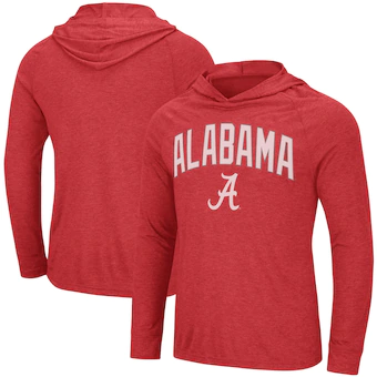 Alabama Crimson Tide Colosseum Wingman Long Sleeve Hoodie T-Shirt Crimson