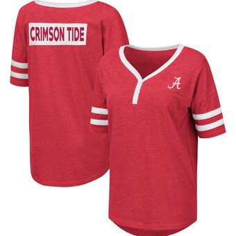 Alabama Crimson Tide T-Shirt - Colosseum - Ladies - Henley - Crimson
