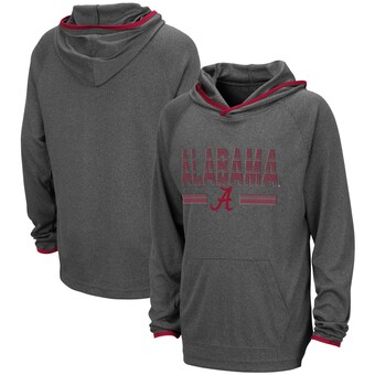 Alabama Crimson Tide Colosseum Youth Narf Raglan Pullover Hoodie Heathered Charcoal