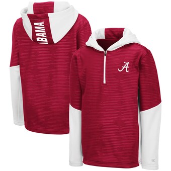 Alabama Crimson Tide Colosseum Youth Newt Quarter Zip Hoodie Crimson