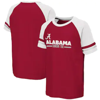 Alabama Crimson Tide T-Shirt - Colosseum - Youth/Kids - Raglan/Baseball - Crimson