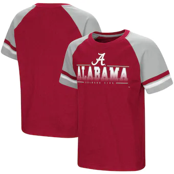 Alabama Crimson Tide T-Shirt - Colosseum - Youth/Kids - Raglan/Baseball - Crimson