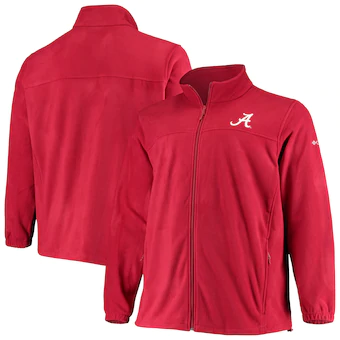 Alabama Crimson Tide Columbia Big & Tall Flanker III Fleece Full Zip Jacket Crimson