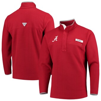 Alabama Crimson Tide Columbia Collegiate Harborside Fleece Pullover Hoodie Crimson