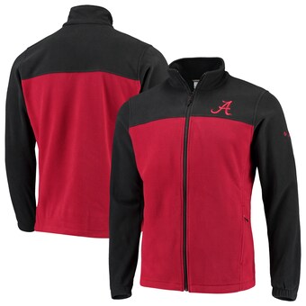 Alabama Crimson Tide Columbia Flanker III Fleece Team Full Zip Jacket Black Crimson