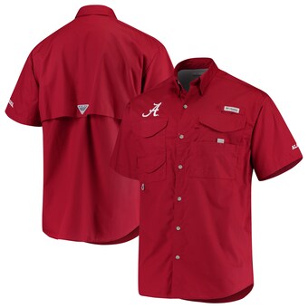 Alabama Crimson Tide Columbia PFG Bonehead Short Sleeve Shirt Crimson