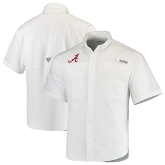 Alabama Crimson Tide Columbia PFG Tamiami Shirt White