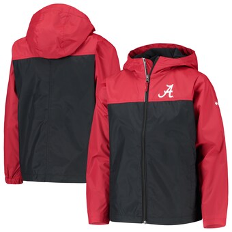 Alabama Crimson Tide Columbia Youth Rainzilla Waterproof Full Zip Jacket Crimson Black