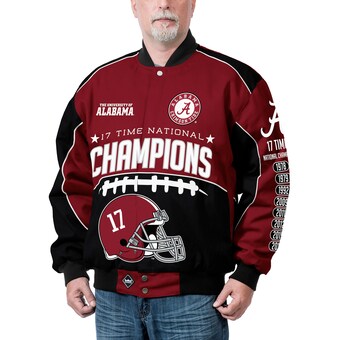 Alabama Crimson Tide Commemorative Cotton Twill Full Zip Jacket Crimson