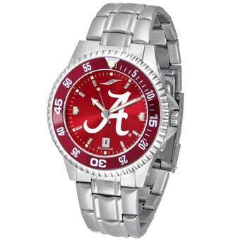 Alabama Crimson Tide Competitor Steel AnoChrome Color Bezel Watch Crimson