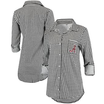 Alabama Crimson Tide Concepts Sport Womens Forge Rayon Flannel Long Sleeve Button Up Shirt Houndstooth
