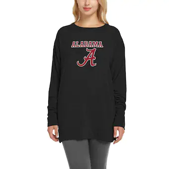 Alabama Crimson Tide T-Shirt - Concepts Sport - Ladies - Long Sleeve - Black