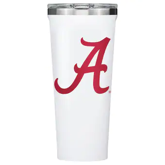 Alabama Crimson Tide Corkcicle 24oz Big Logo Tumbler White