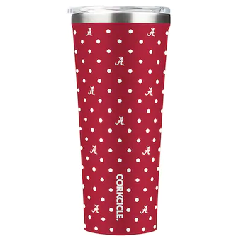 Alabama Crimson Tide Corkcicle 24oz Polka Dot Tumbler Crimson