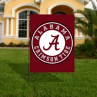 Alabama Crimson Tide Crimson Applique Garden Flag