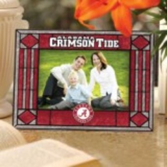 Alabama Crimson Tide Crimson Art Glass Horizontal Picture Frame