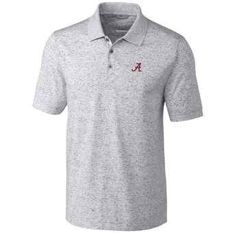 Alabama Crimson Tide Cutter & Buck Big & Tall Advantage Space Dye Polo Gray