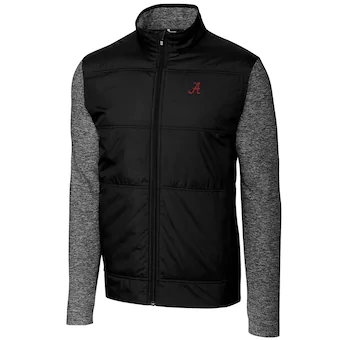 Alabama Crimson Tide Cutter & Buck Big & Tall Stealth Full Zip Jacket Black