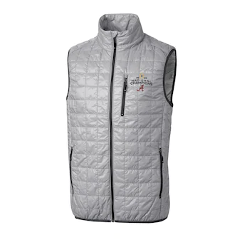 Alabama Crimson Tide Cutter & Buck College Football Playoff 2020 National Champions Rainier Full Zip Vest Gray