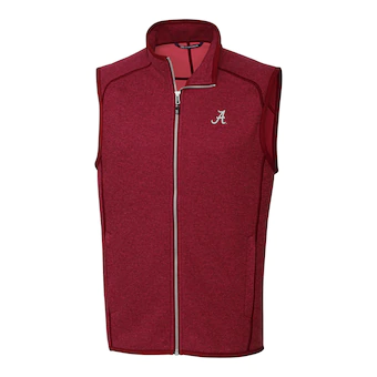 Alabama Crimson Tide Cutter & Buck Mainsail Full Zip Vest Crimson