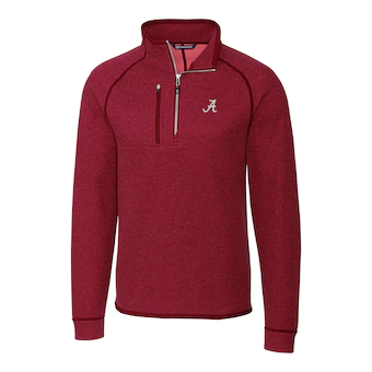 Alabama Crimson Tide Cutter & Buck Mainsail Half Zip Pullover Jacket Crimson