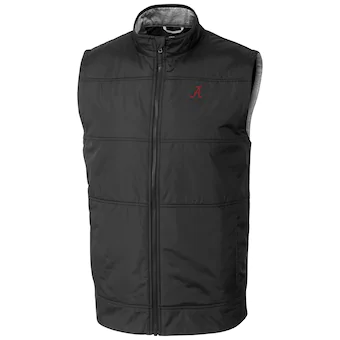 Alabama Crimson Tide Cutter & Buck Stealth Full Zip Vest Black