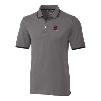 Alabama Crimson Tide Cutter & Buck Vault Advantage Tipped Logo Polo Gray