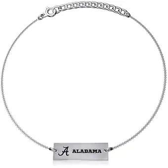 Alabama Crimson Tide Dayna Designs Womens Coordinates Bar Bracelet Silver