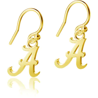 Alabama Crimson Tide Dayna Designs Womens Gold Plated Dangle Earrings