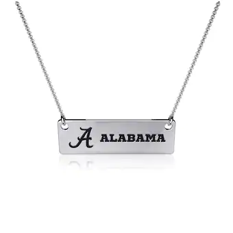 Alabama Crimson Tide Dayna Designs Womens Silver Coordinates Bar Necklace