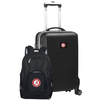 Alabama Crimson Tide Deluxe 2 Piece Backpack and Carry On Set Black