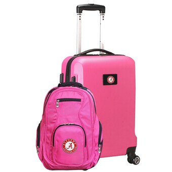 Alabama Crimson Tide Deluxe 2 Piece Backpack and Carry On Set Pink