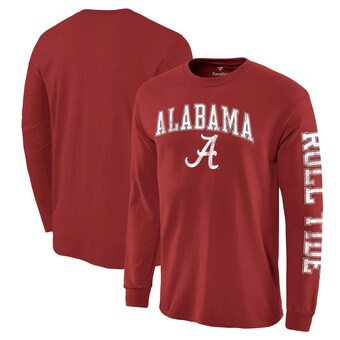 Alabama Crimson Tide Distressed Arch Over Logo Long Sleeve Hit T-Shirt Crimson