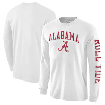 Alabama Crimson Tide T-Shirt - Fanatics Brand -  Roll Tide - Long Sleeve - White