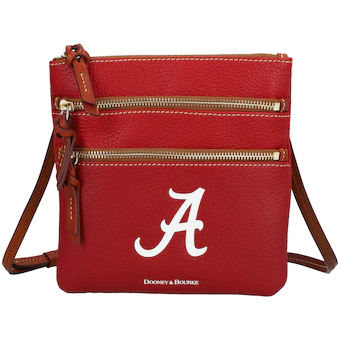 Alabama Crimson Tide Dooney & Bourke Womens Pebble Triple Zip Core Crossbody Purse