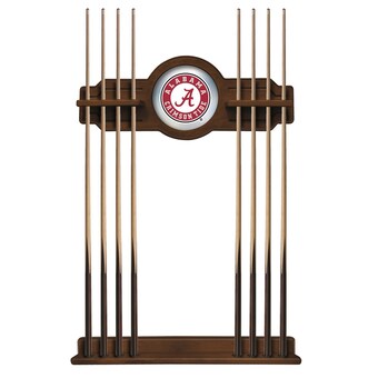 Alabama Crimson Tide Eight Stick Pool Cue Rack Chardonnay