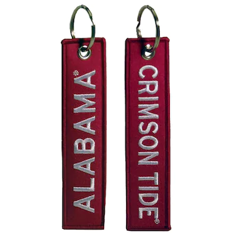 Alabama Crimson Tide Fabric Ribbon Keychain